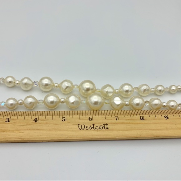 Vintage Chunky Faux Pearl Choker Necklace - Picture 8 of 8